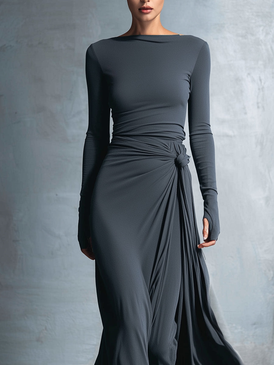 NAIARA™ | MAXI DRESS WITH SIDE TIE