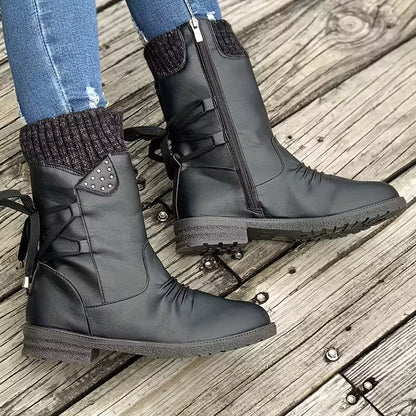 HAZELIE AUTUMN BOOTS - Vintage Mid-Calf & Elastic