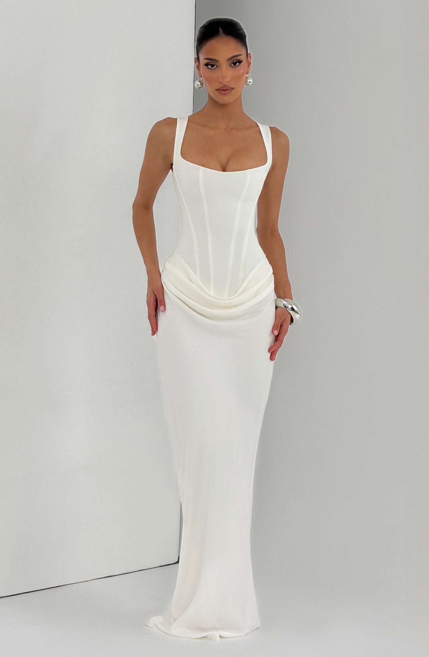 LEONOR™ | MAXI DRESS WITH SQUARE NECKLINE