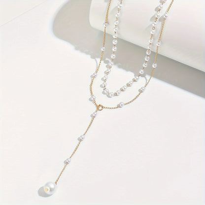 PEARLÉA LUXE™ — 1PC VINTAGE DOUBLE-LAYER TASSEL NECKLACE