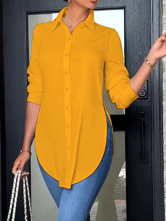 ZARA™ | SLIM FIT LONG SLEEVE BUTTON-UP SHIRT