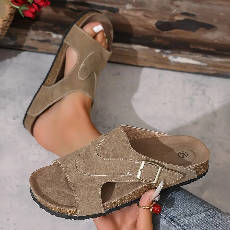 EVELYN™ WOMEN'S CASUAL SLIP-ON FOOTBED SANDALS