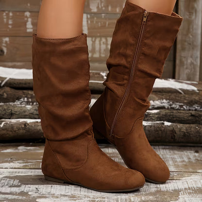 TALLULAH™ WOMEN'S MID-CALF VINTAGE ROUND TOE BOOTS