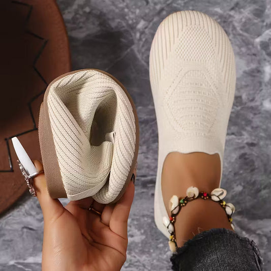 VINE | ULTRA-FLEX WOVEN ROUND-TOE FLAT LOAFERS