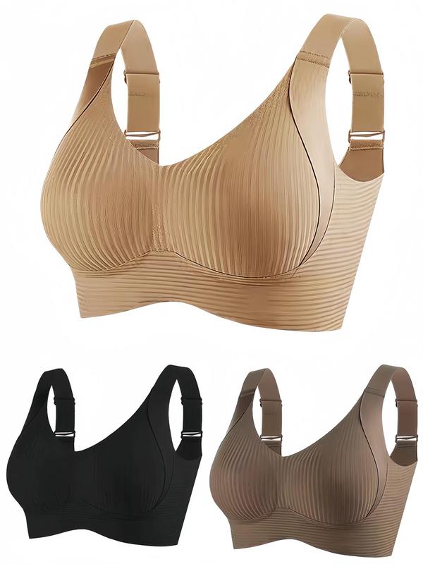 YAAMBA™ WOMEN'S SOLID COLOR WIRELESS BRA COMFORTABLE BREATHABLE