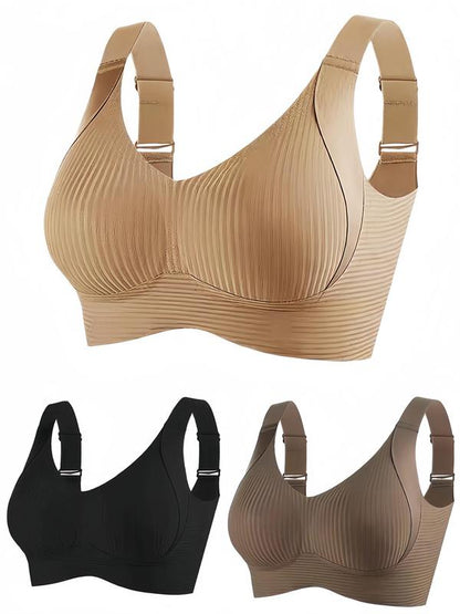 YAAMBA™ WOMEN'S SOLID COLOR WIRELESS BRA COMFORTABLE BREATHABLE