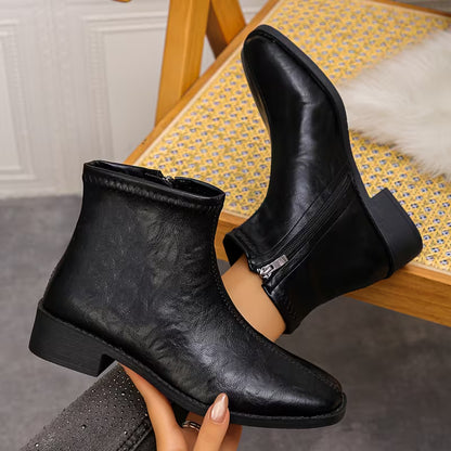QUINBY™ WOMEN'S LOW-HEEL STRETCH ANKLE BOOTS