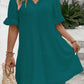 CYRENA™ PLUS SIZE ELEGANT V NECK TUNIC DRESS