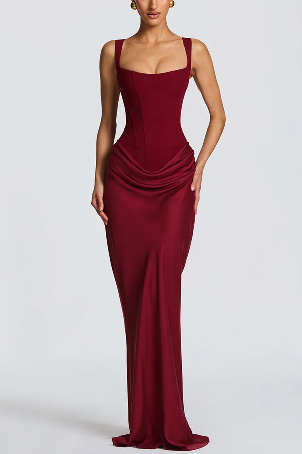 LEONOR™ | MAXI DRESS WITH SQUARE NECKLINE