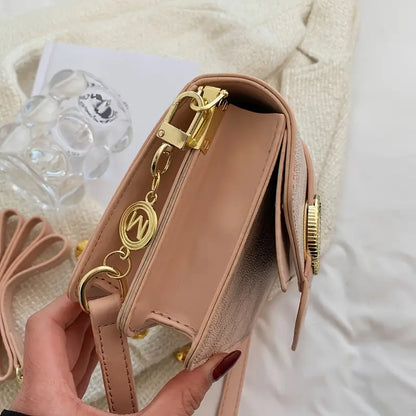 AUDREY™ RETRO LETTER BUCKLE GRAPHIC CROSSBODY BAG