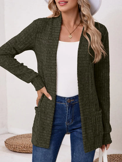 Women's Open Front Pocket Cardigan