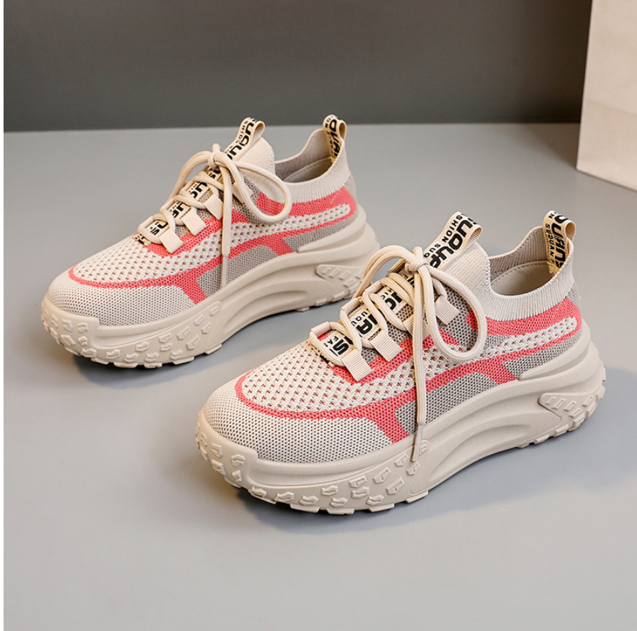LEILA™ ORTHOPEDIC BREATHABLE LACE UP MESH SNEAKERS