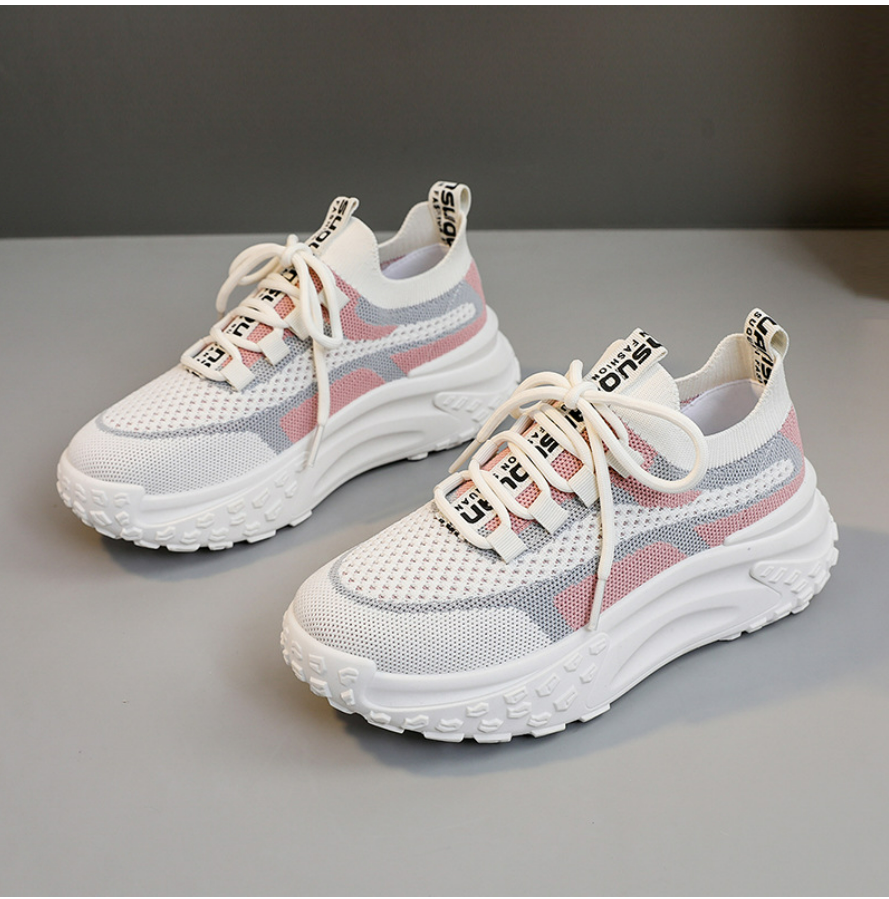 LEILA™ ORTHOPEDIC BREATHABLE LACE UP MESH SNEAKERS