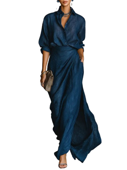 CIELO™ | ELEGANT SHIRT AND LONG SKIRT SET