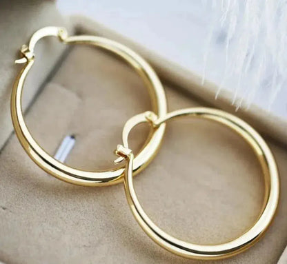 GOLDEN HALO HOOP EARRINGS