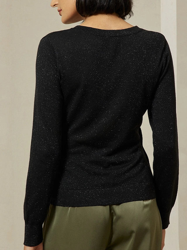 Women's Cropped Button Knit Top