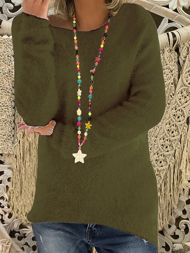 Women's Ribbed Boat-Neck Pullover