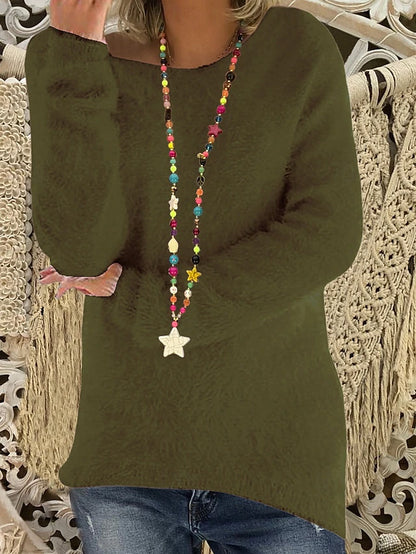 Women's Ribbed Boat-Neck Pullover