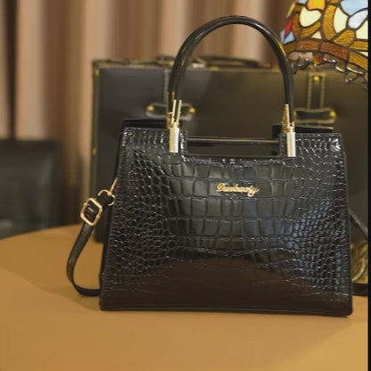 ONYXIA™ CROCODILE EMBOSSED TOTE BAG