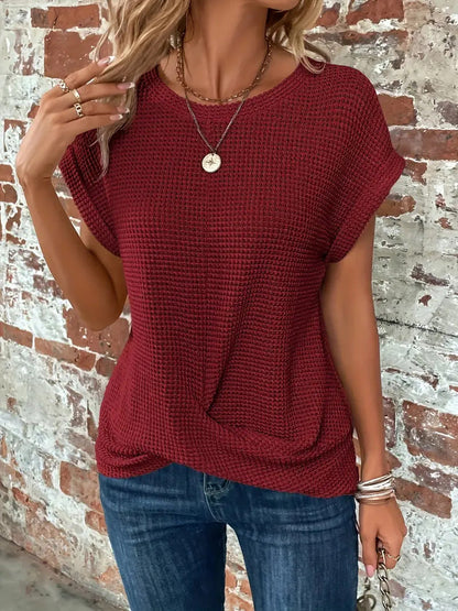 ISA™ | ELEGANT BLOUSE WITH CREW NECK