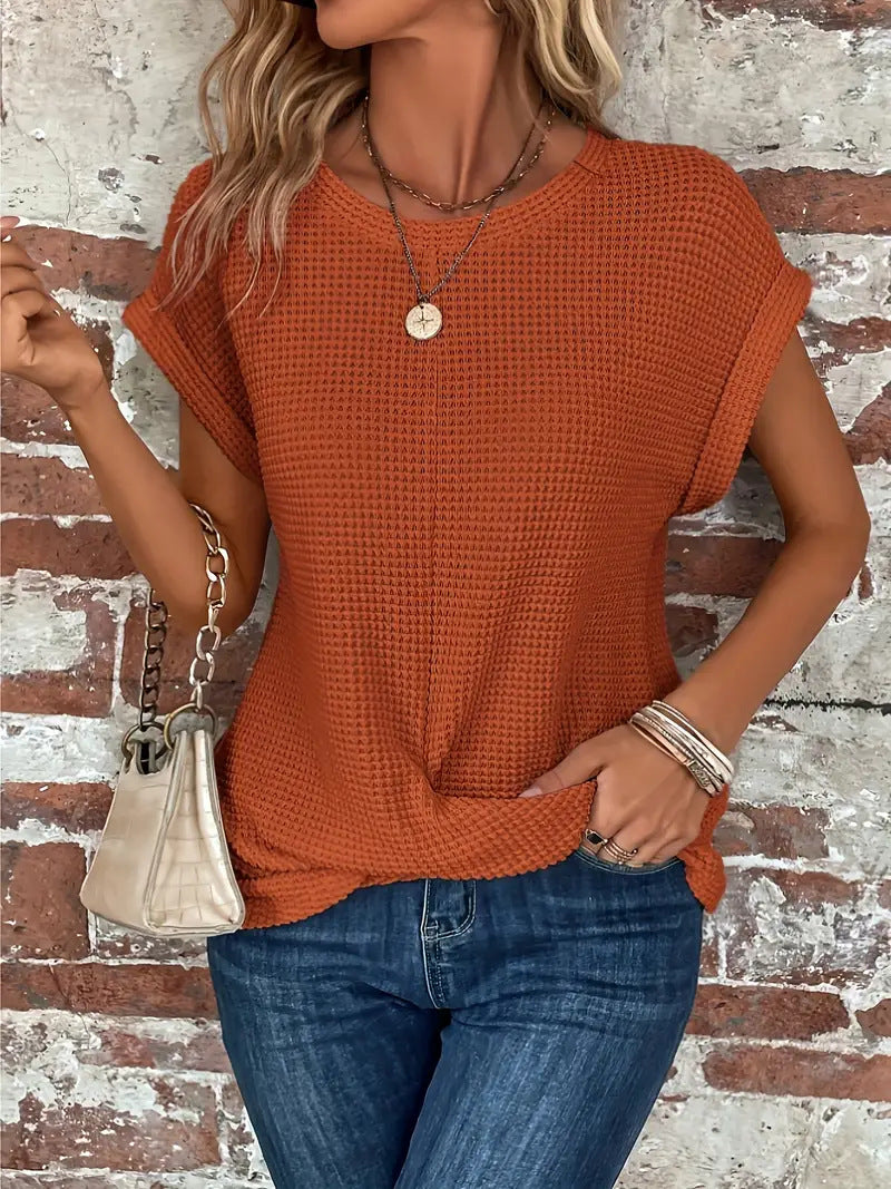 ISA™ | ELEGANT BLOUSE WITH CREW NECK