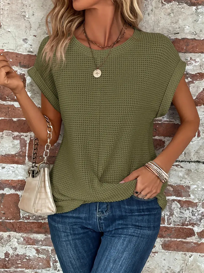 ISA™ | ELEGANT BLOUSE WITH CREW NECK