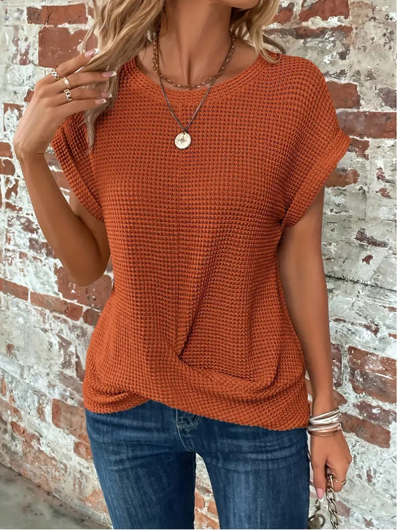 ISA™ | ELEGANT BLOUSE WITH CREW NECK