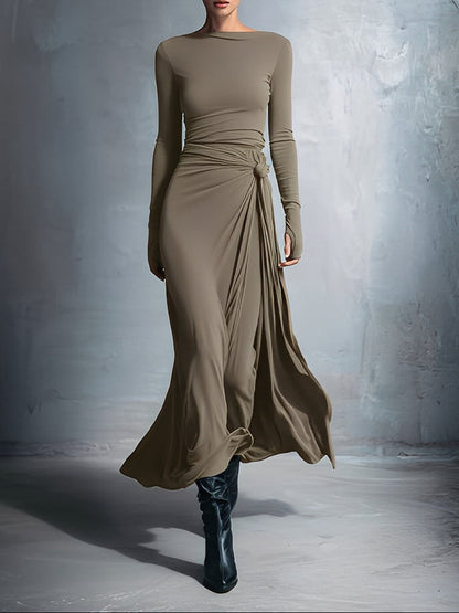 NAIARA™ | MAXI DRESS WITH SIDE TIE