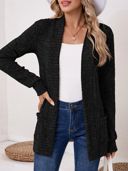 Women's Open Front Pocket Cardigan