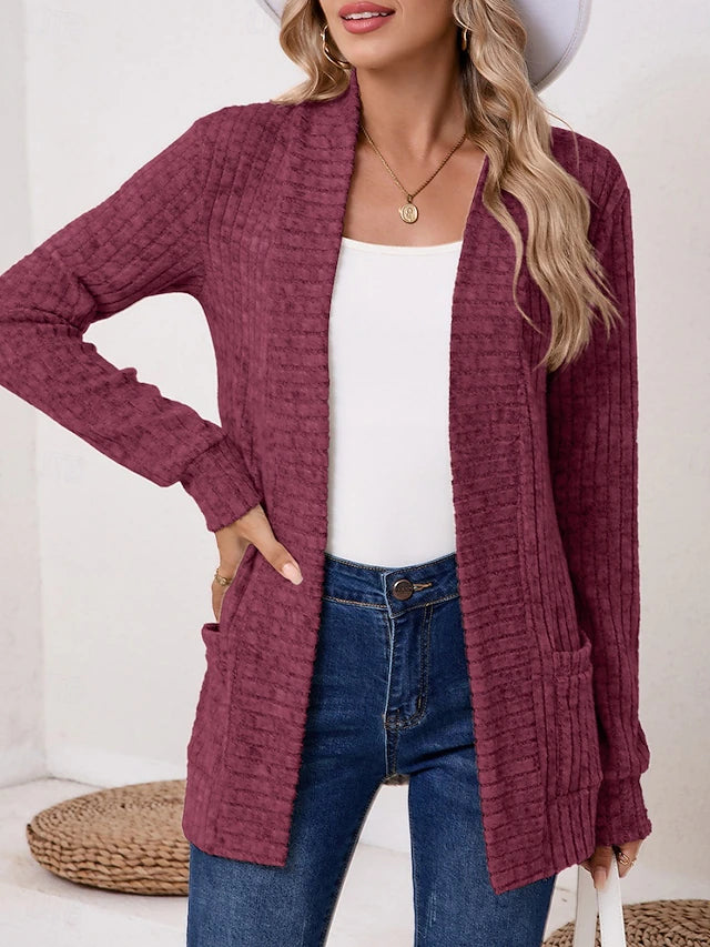 Women's Open Front Pocket Cardigan