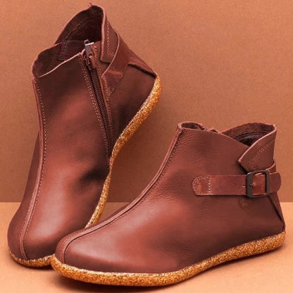 PREMIUM™ FLAT RETRO BOOTS WITH ROUND TOE
