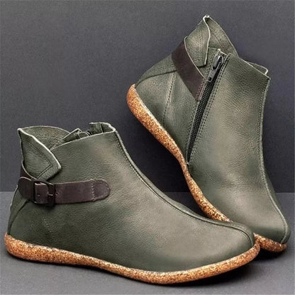 PREMIUM™ FLAT RETRO BOOTS WITH ROUND TOE