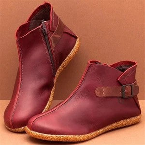 PREMIUM™ FLAT RETRO BOOTS WITH ROUND TOE
