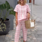 JALINE - WOMEN'S SET WITH CHECKERED PATTERN