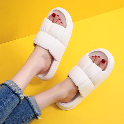 WOMEN'S SOFT SOLE THICK PLATFORM SLIPPERS